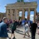 Brandenburg gate during Berlin Marathon 2023